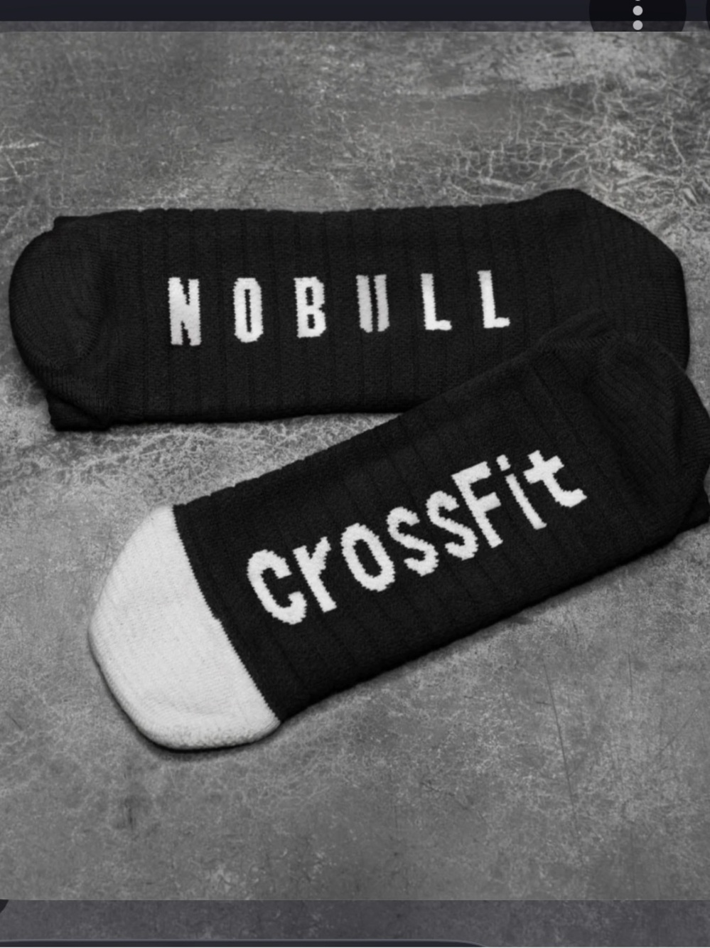 NOBULL CrossFit Performance Ankle Socks Black White